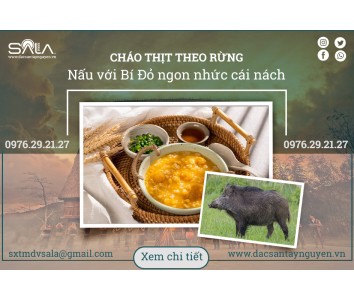 Cháo Thịt Heo Rừng Sọc Dưa Nấu Bí Đỏ