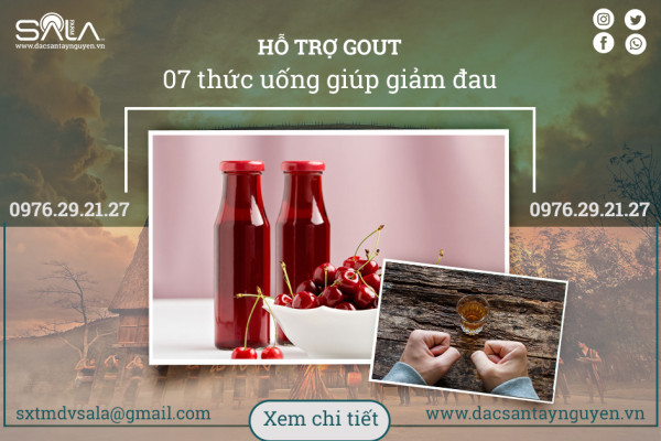 Nước uống giúp giảm đau do gout