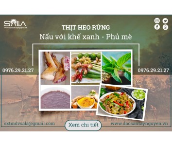 Thịt Heo Rừng Xào Khế Phủ Mè