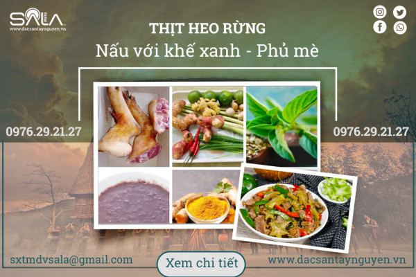 Thịt Heo Rừng Xào Khế Phủ Mè