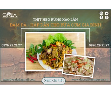 Thịt heo rừng xào sả ớt